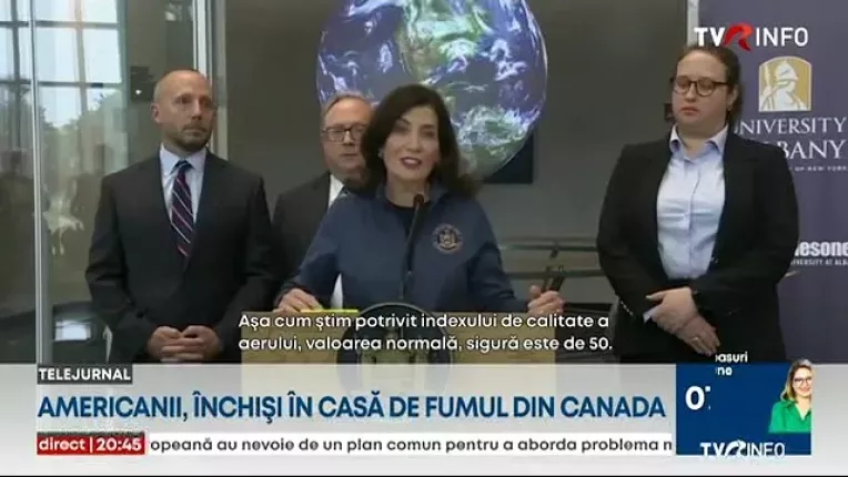 Americanii, inchisi in case din cauza fumului venit din Canada. 400 de focare sunt inca active