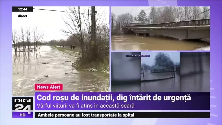 Codul rosu de inundatii pe raul Bega, prelungit pana marti