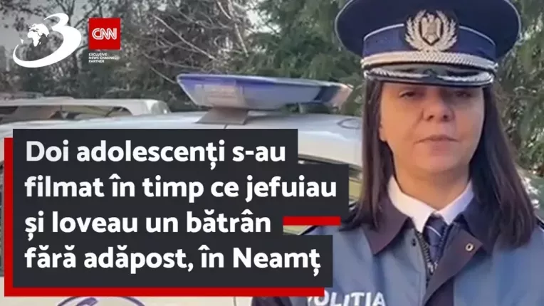 Doi adolescenti s-au filmat in timp ce jefuiau si loveau un batran fara adapost, in Neamt