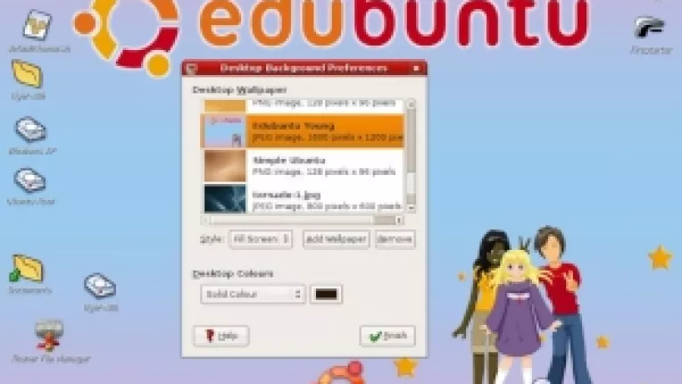 Edubuntu, o varianta pentru scolari a celebrului Ubuntu, care deriva din Linux 