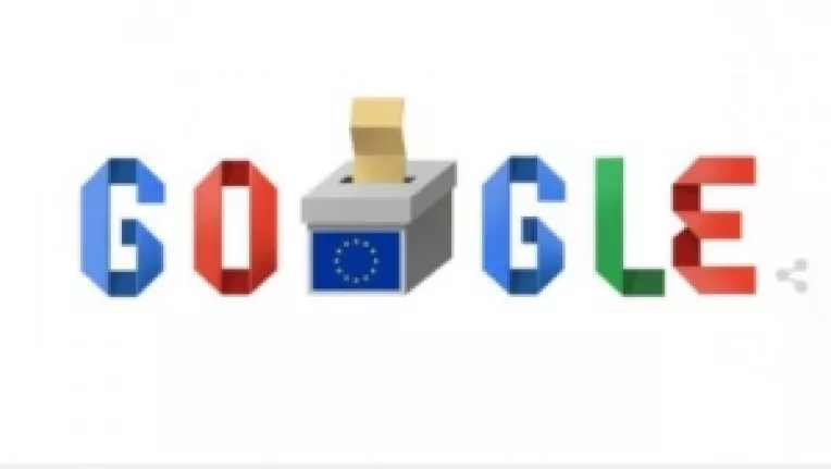 Google marcheaza cu  un doodle special alegerile europarlamentare