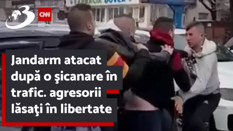 Jandarm atacat dupa o sicanare in trafic. agresorii lasati in libertate