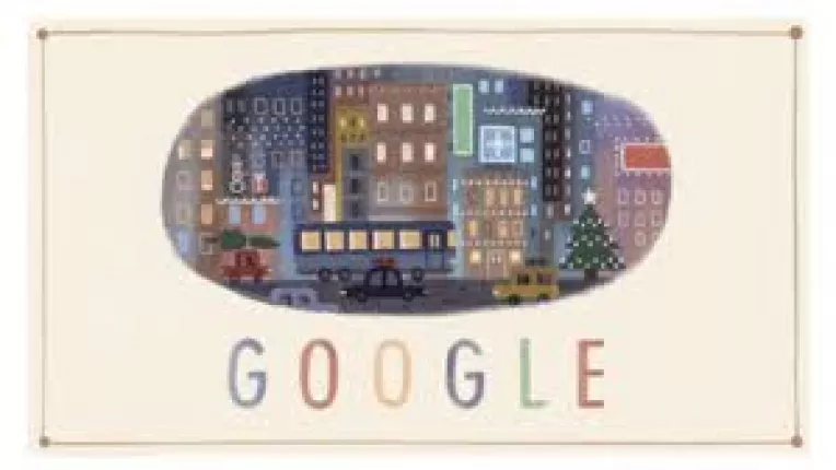 Mos Craciun a ajuns in oras cu autobuzul: SARBATORI FERICITE DE LA GOOGLE!