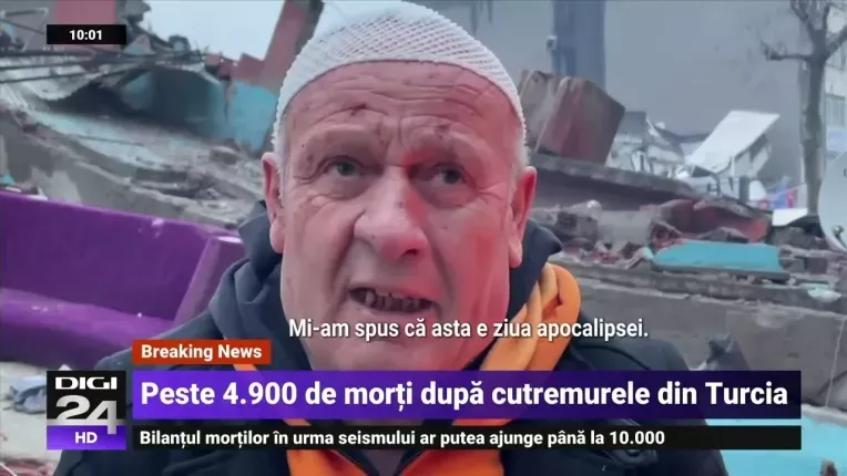 Numarul mortilor se apropie de 5.000 dupa cutremurele din Turcia