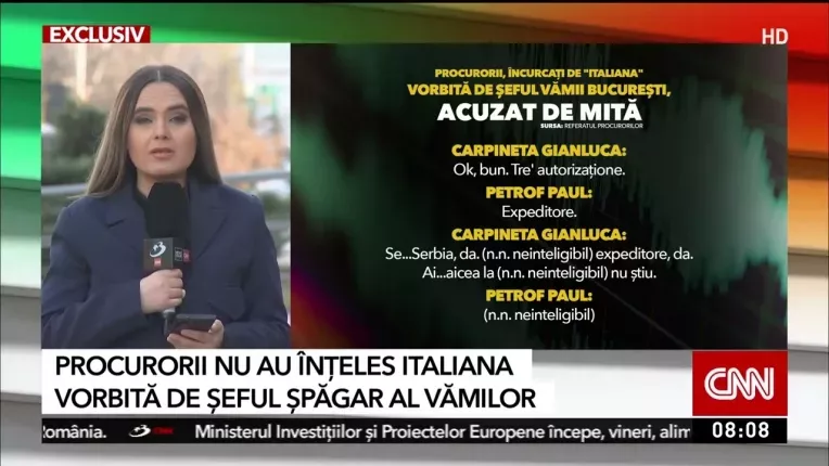 Paul Petrof, seful Vamii Bucuresti, interceptat cand negocia neinteligibil o mita in limba italiana