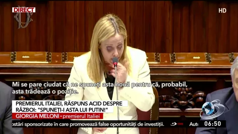 Premierul Italiei, raspuns acid despre razboiul din Ucraina: Spuneti-i asta lui Putin!