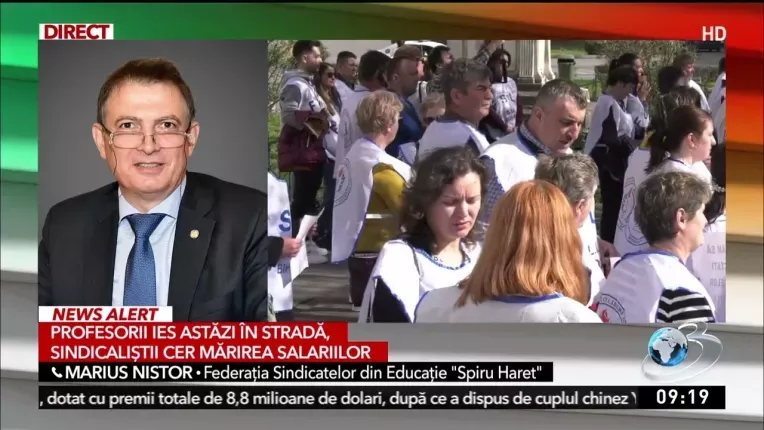 Profesorii ies din nou in strada. Sindicalistii cer marirea salariilor si ameninta cu greva generala