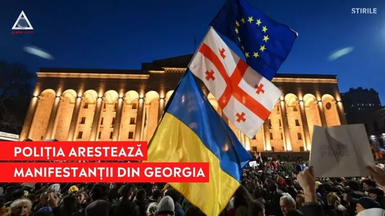 Protestatarii din Georgia au dat buzna in curtea Parlamentului, politia a inceput arestarile