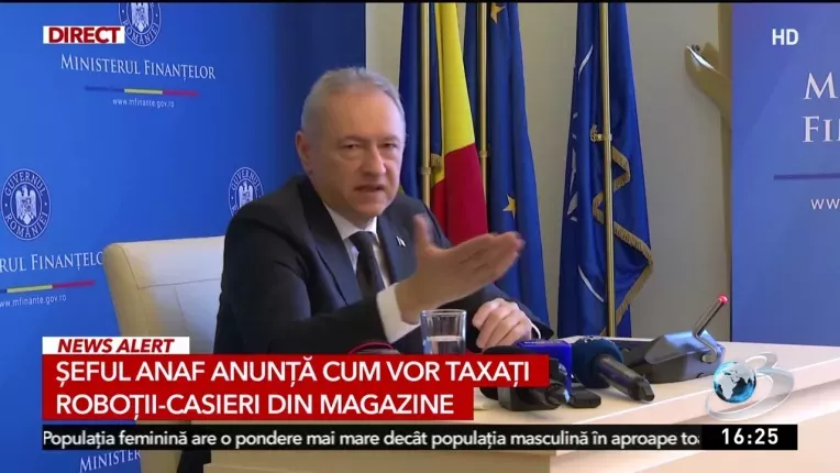 Sef ANAF anunt cum vor fi taxati robotii casieri: Este o initiativa parlamentara