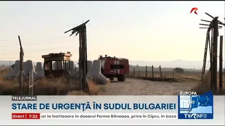 Stare de urgenta in sud-estul Bulgariei,  dupa ce a izbucnit un incendiu de proportii