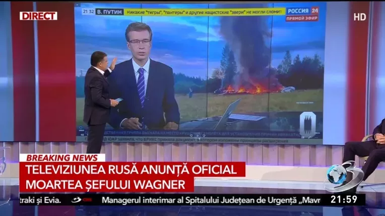 Televiziunea rusa anunta oficial moartea lui Evgheni Prigojin, seful gruparii Wagner