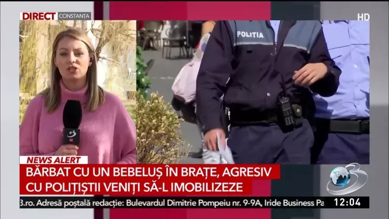 Un barbat din Buzau s-a folosit de bebelusul pe care il avea in brate pentru a agresa politistii