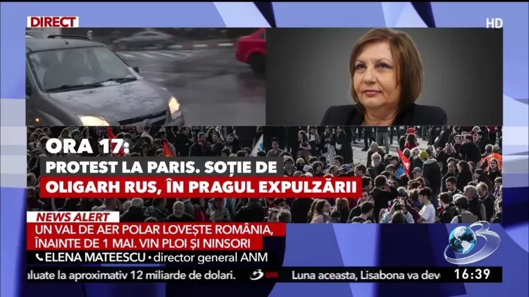 Un val de aer polar loveste Romania inainte de minivacanta de 1 mai. ANM, prognoza meteo actualizat